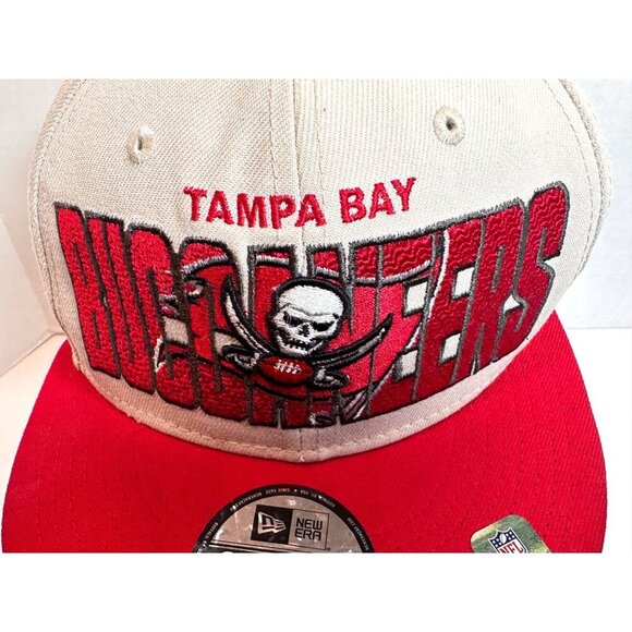 Tampa‎ Bay Buccaneers New Era 9Fifty Snapback Hat Cap Cream and Red - Picture 13 of 16